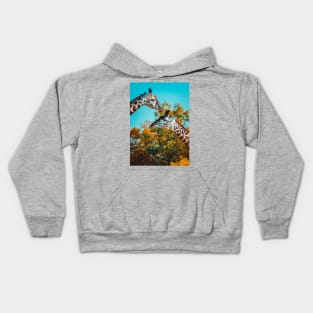 Couple of Giraffes Photograph Kids Hoodie